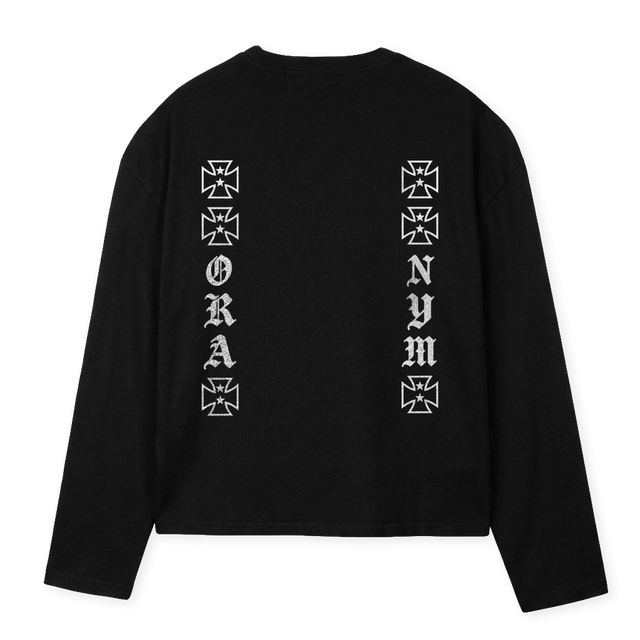 AAAAOBLS Black Oversized Boxy LS Tee.