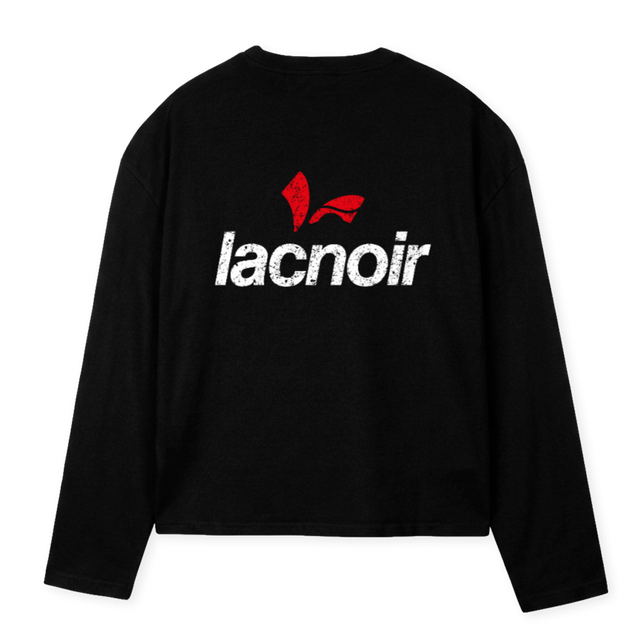WINTEROFLAC Black Oversized Boxy LS Tee.