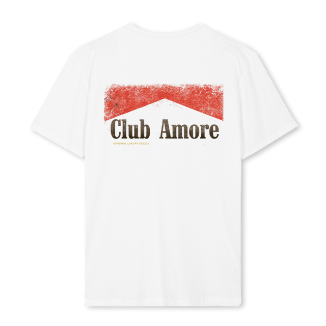 AMORE  White Regular Tee.