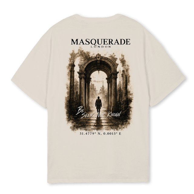 ECHOES OF SILENCE Natural Oversized Tee.