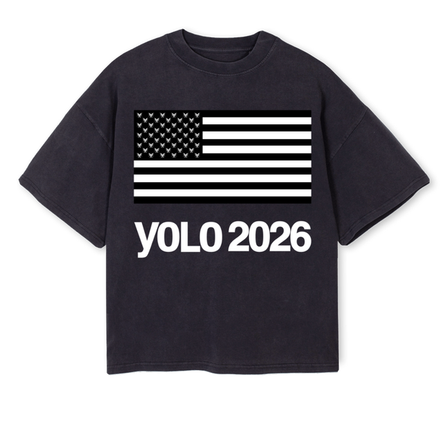 FLAG  Vintage Black Oversized Boxy Tee.