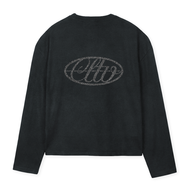 PIXEL Vintage Black Oversized Boxy LS Tee.