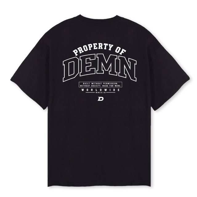DEMNN  Black Oversized Tee.
