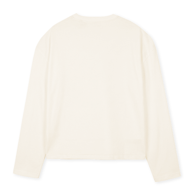 LSVINTAGEWHITE Vintage White Oversized Boxy LS Tee.