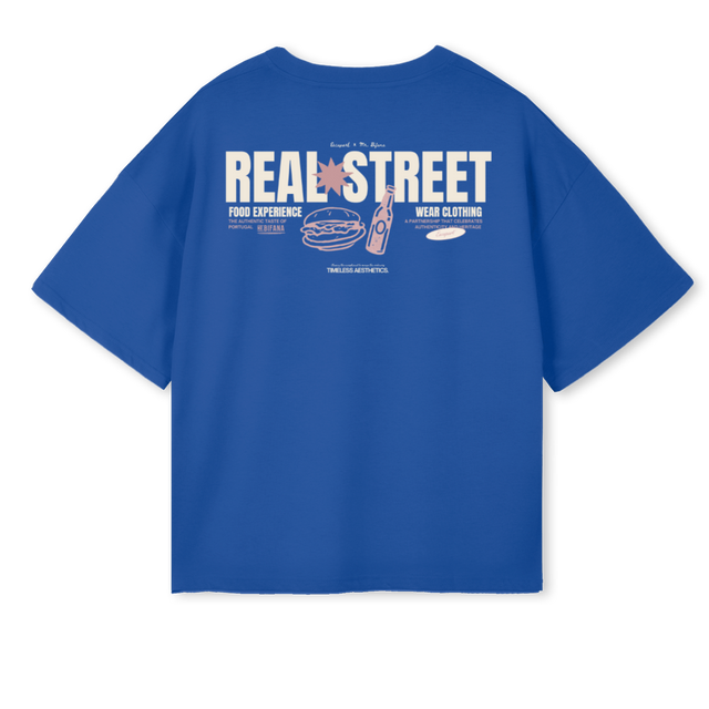 BIFANAS Cobalt Blue Oversized Boxy Tee.