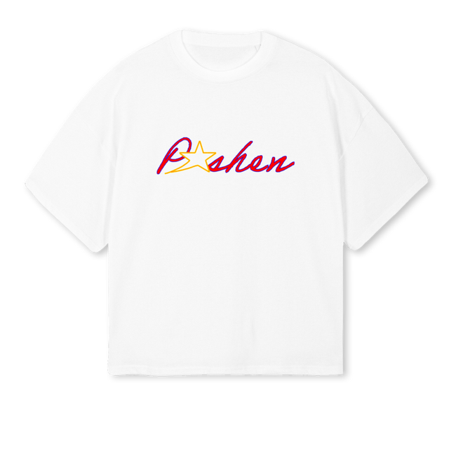 PASHEN_W White Oversized Boxy Tee.