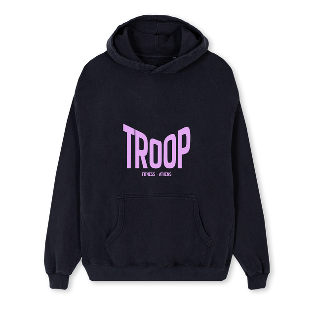 TROOPHOODIE Vintage Black Regular Hoodie.