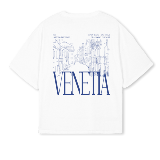 VENETIATEE White Oversized Boxy Tee.