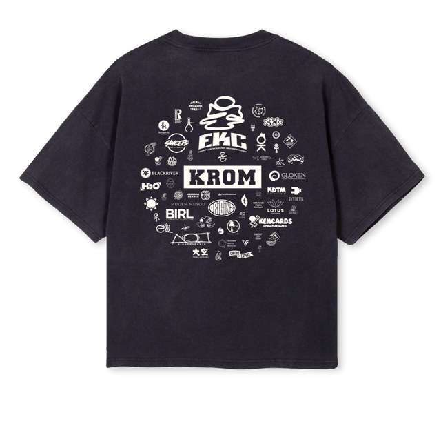 EKCTWENTYSIX Vintage Black Oversized Boxy Tee.