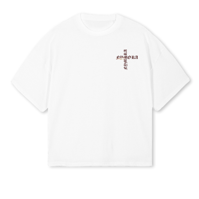 AAAAAAAAAAAAAAAAAAE White Oversized Boxy Tee.