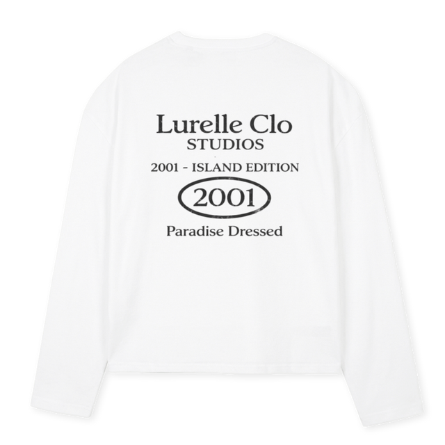 LCLOTEST White Oversized Boxy LS Tee.
