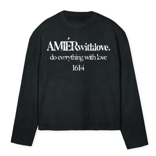 ONESIXFOURTEE Vintage Black Oversized Boxy LS Tee.