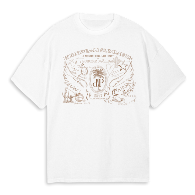 SUMMEROFFUN White Oversized Tee.