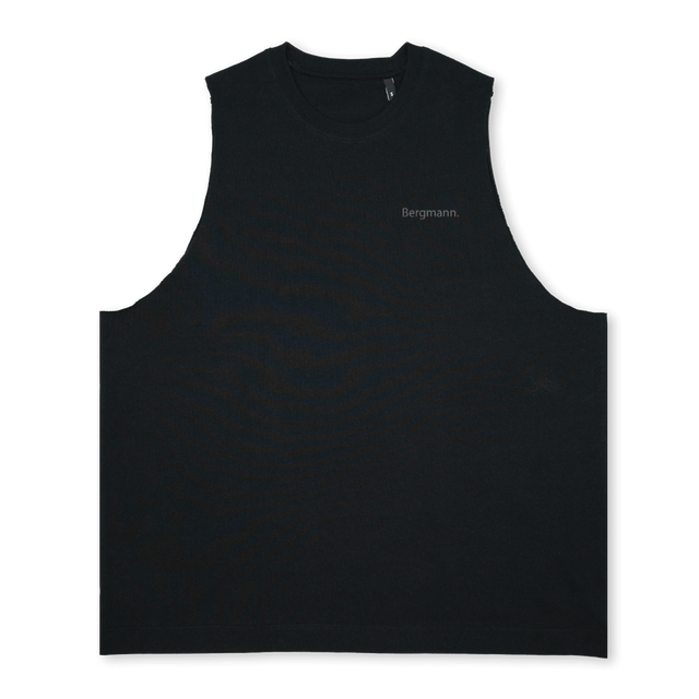 MODERNBERGMANN Deep Black Oversized Vest.