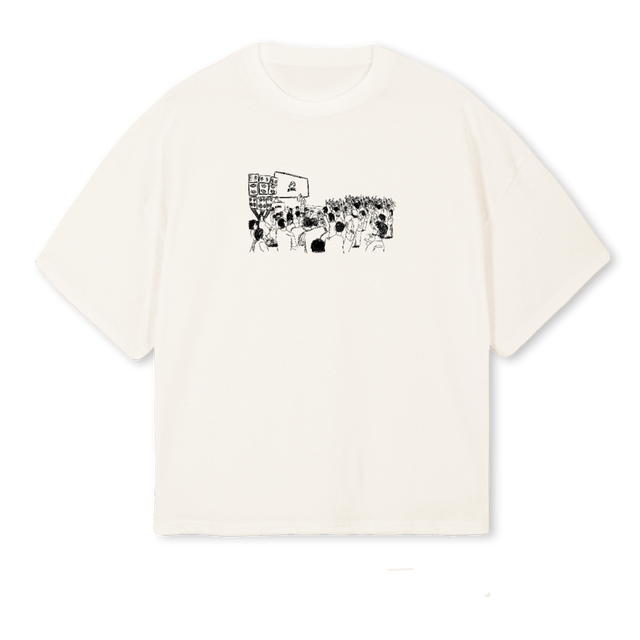 EKCXBIEN Vintage White Oversized Boxy Tee.