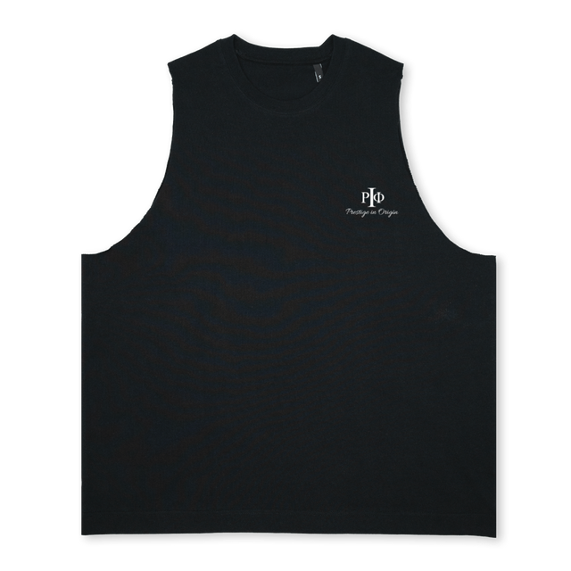 BLACKNOSLEEVE Deep Black Oversized Vest.