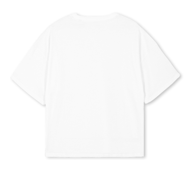MALPORTADA White Oversized Boxy Tee.