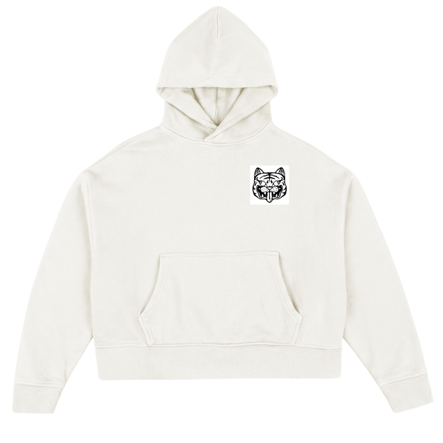 TIGRE TIBET CHIARA Vintage White Oversized Boxy Hoodie.