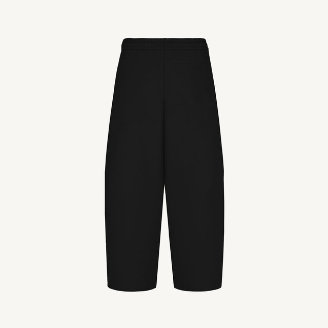 Black Straight-Leg Baggy Sweatpants.