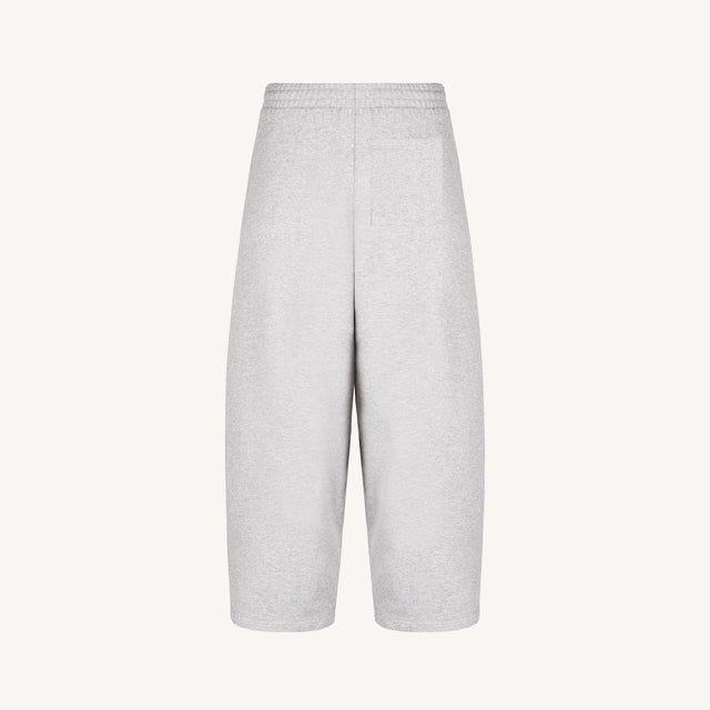 Light Grey Marl Straight-Leg Baggy Sweatpants.