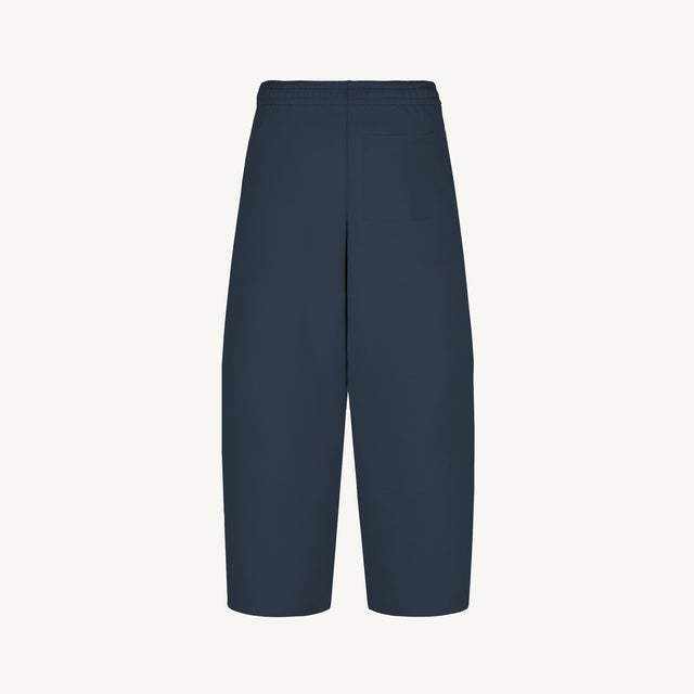 Navy Blue Straight-Leg Baggy Sweatpants.