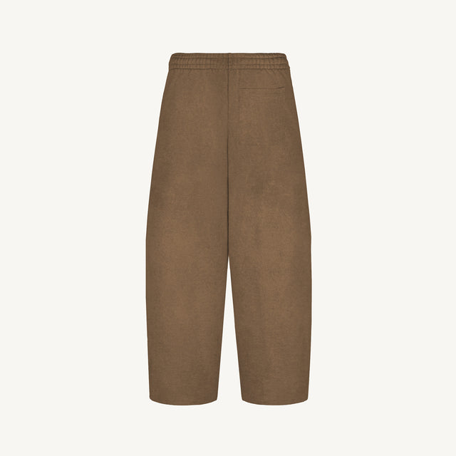 Vintage Tan Straight-Leg Baggy Sweatpants.