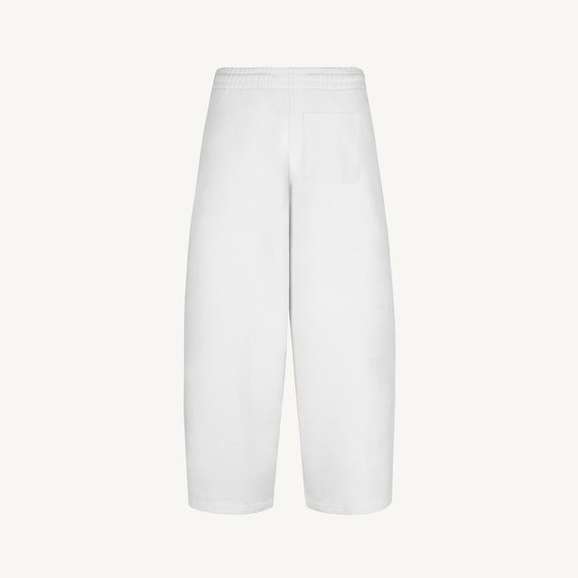 White Straight-Leg Baggy Sweatpants.