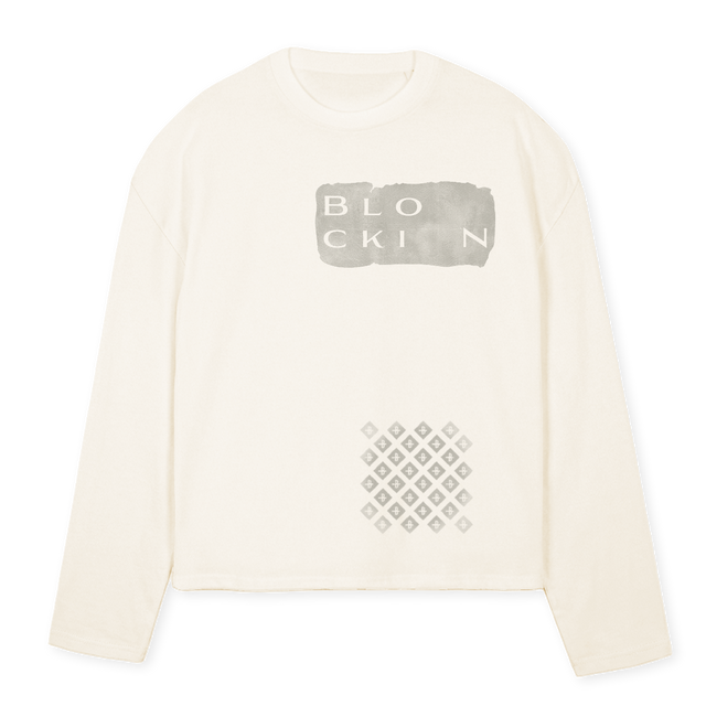 LSVINTAGEWHITE Vintage White Oversized Boxy LS Tee.