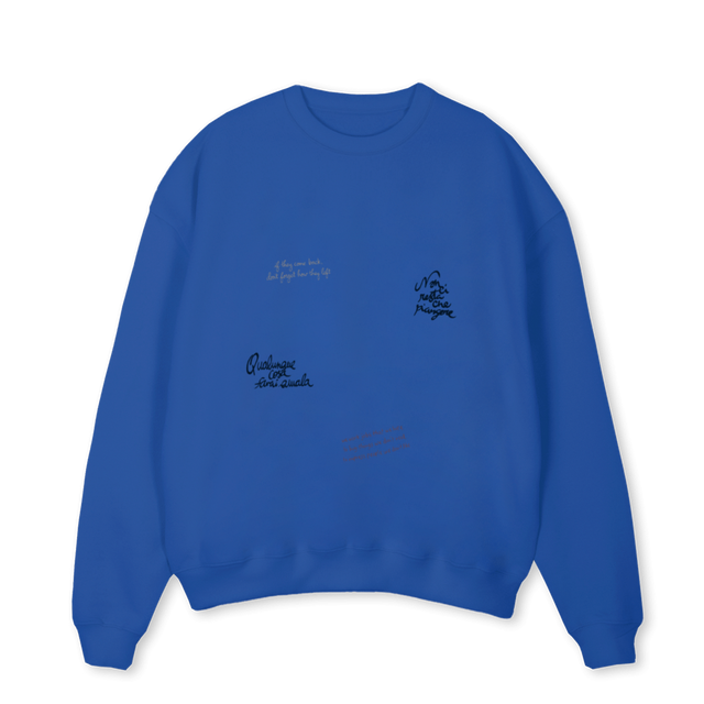 CINEMACORSOCREW Cobalt Blue Oversized Crewneck Sweater.