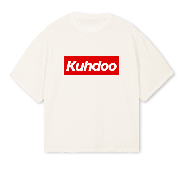 KUHDOOSTOP Vintage White Oversized Boxy Tee.