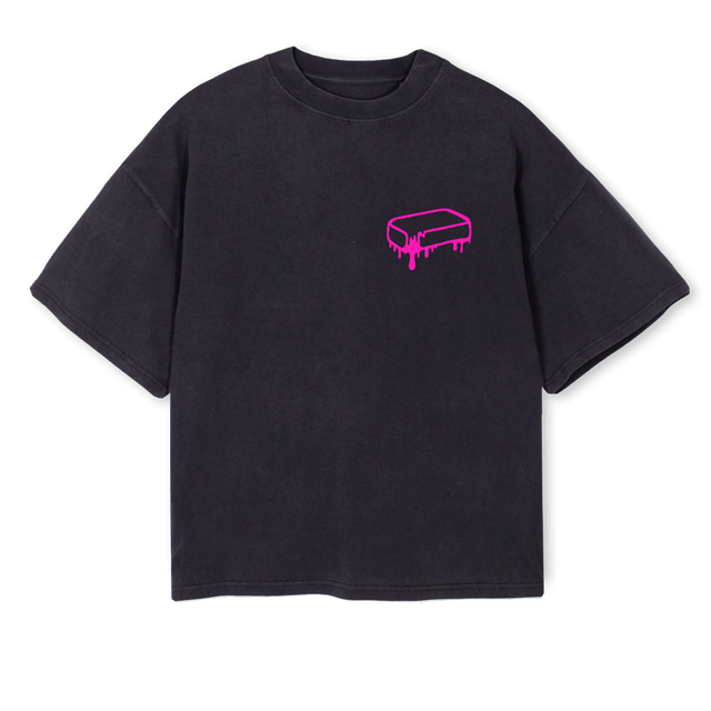 JKIBSOEPNB Vintage Black Oversized Boxy Tee.