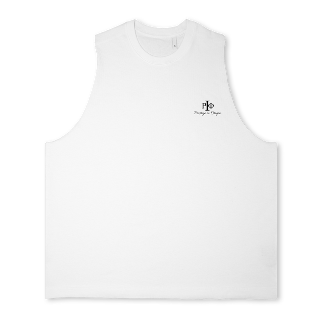 WHITENOSLEEVE Bright white Oversized Vest.
