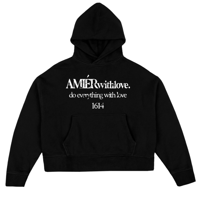 ONESIXONEFOUR Black Oversized Boxy Hoodie.