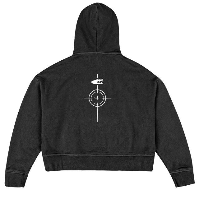 NIK TENDO GH Vintage Black Oversized Boxy Hoodie.