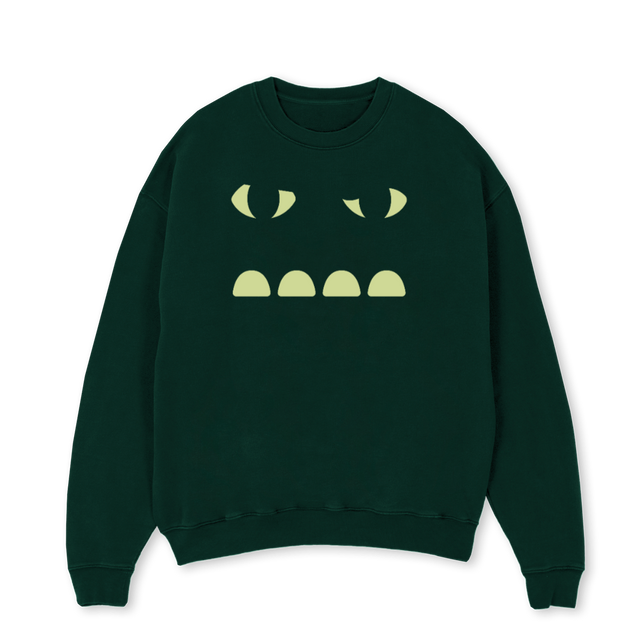 LIMEEYES Wild Green Oversized Crewneck Sweater.