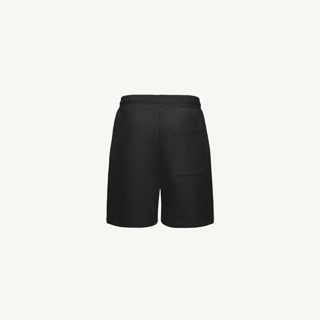 Black Relaxed Sweatshorts.