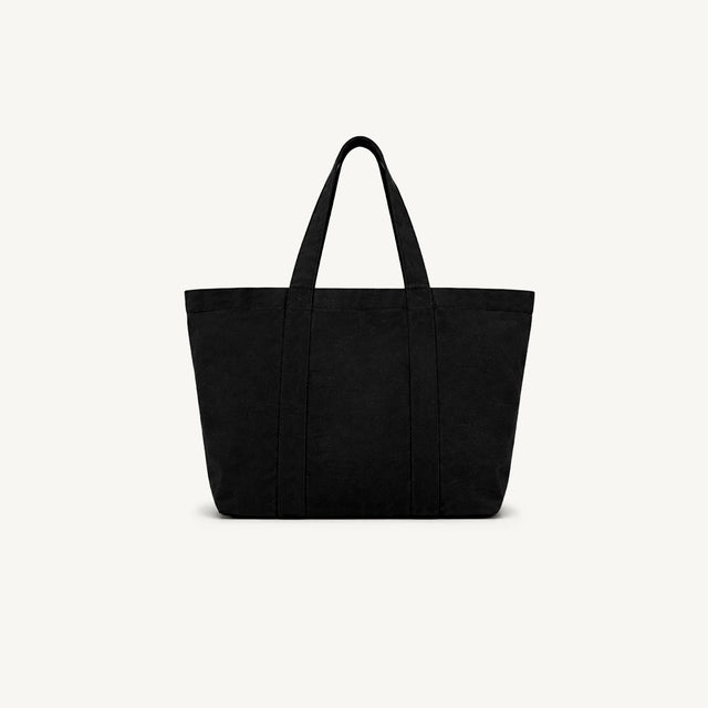 Black Oversized Canvas Tote Bag.