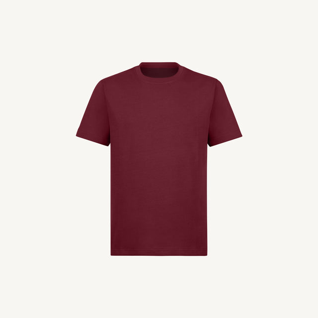 Burgundy Regular Tee Mockups.