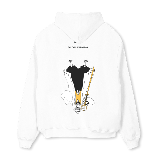 CAPTAIN FIFTH DIVII White Oversized Hoodie.
