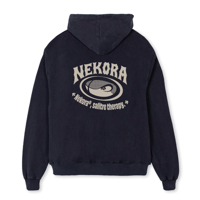 GRIS PEÑ Vintage Black Oversized Hoodie.