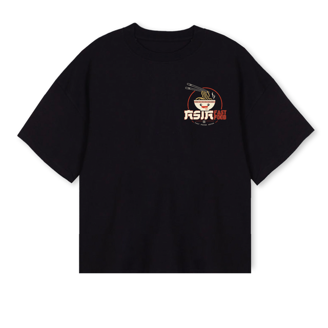 CHEF Black Oversized Boxy Tee.
