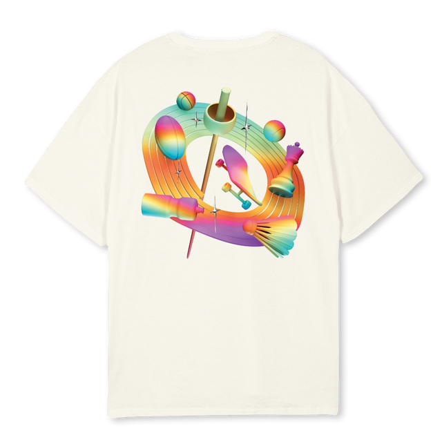 IMPULSE FESTIVAL Cream Oversized Tee.