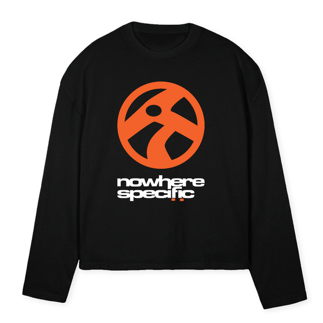 NWSFIRELOGOLS Black Oversized Boxy LS Tee.