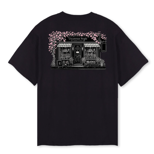 UP CHRY  Black Oversized Tee.