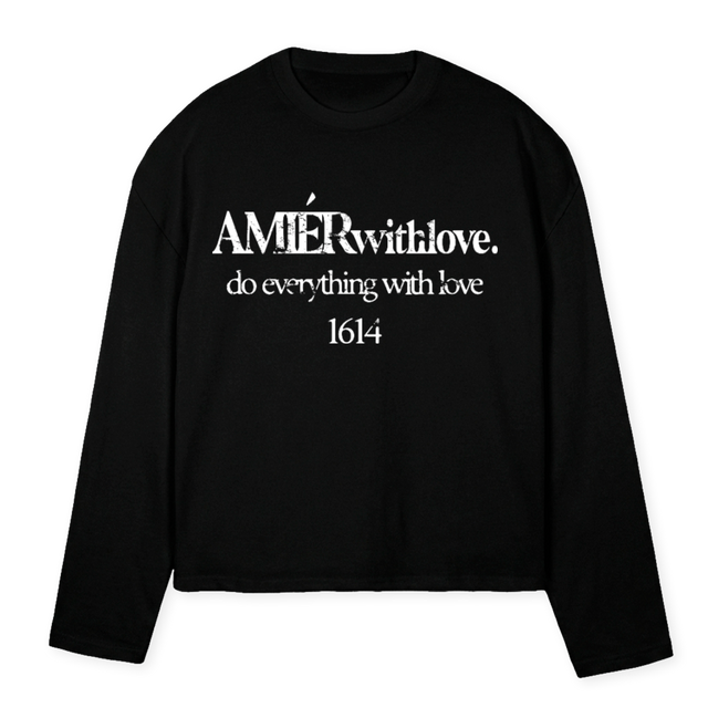 NEWLONGSLEEVE Black Oversized Boxy LS Tee.
