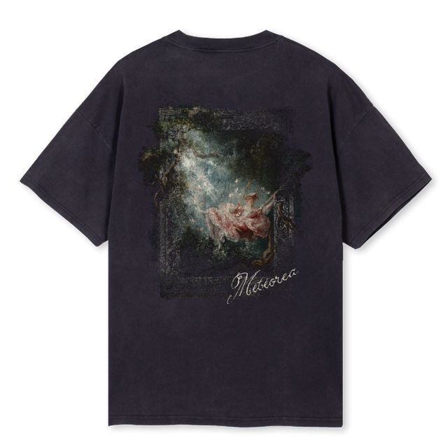 FRAMEDOVERSIZED Vintage Black Oversized Tee.