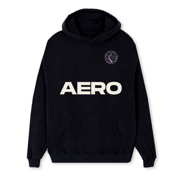 AERO HOODBLKGRADIENT Black Regular Hoodie.