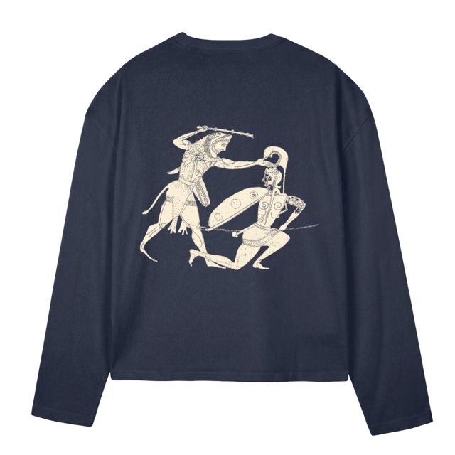 HERAKLESBLUE Navy Blue Oversized Boxy LS Tee.