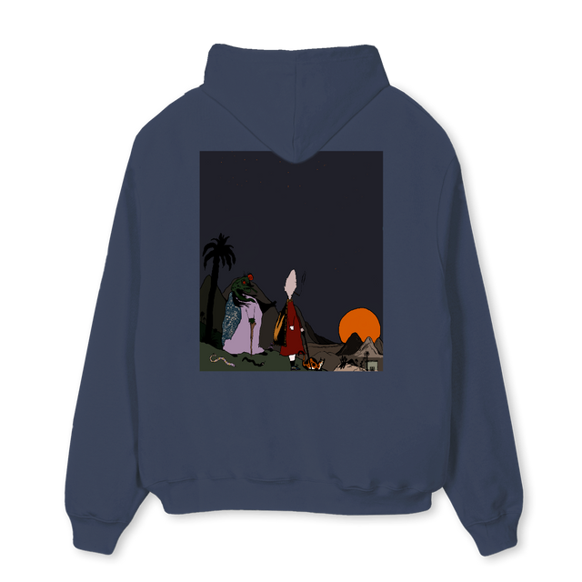 OPHIUCHUSNAVYHOODIE Navy Blue Oversized Hoodie.