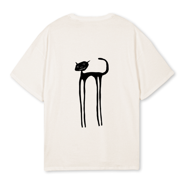 LIQUID OS Vintage White Oversized Tee.